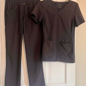 Cherokee Women's Dark Gray Scrub Set